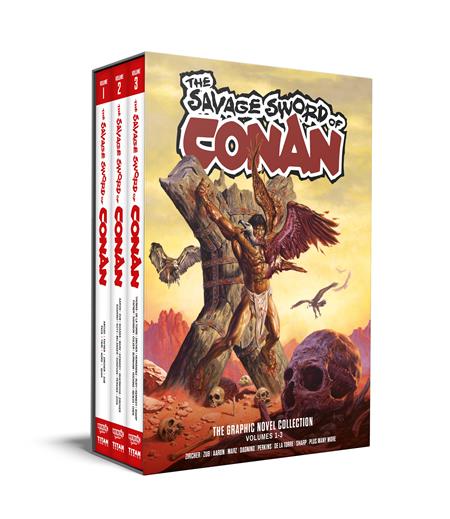 SAVAGE SWORD OF CONAN HC VOL 01-03 SLIPCASE SET REGULAR EDITION JOE JUSKO (MR) - grayskullhobbies.com