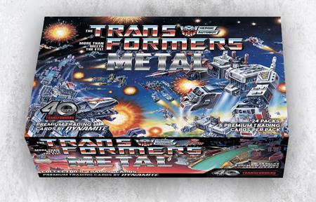TRANSFORMERS 40TH ANNIVERSARY METAL TRADING CARDS COLLECTORS SET BOX