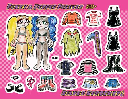 PINKY AND PEPPER FOREVER DRESS UP DOLLS STICKER SHEET