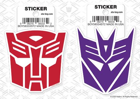 ATA-BOY TRANSFORMERS 12 PIECE STICKER PACK (NET)
