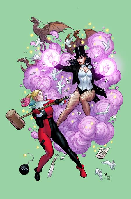 DC K.O. HARLEY QUINN VS ZATANNA #1 (ONE SHOT) CVR B FRANK CHO CARD STOCK VAR