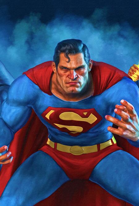 JUSTICE LEAGUE UNLIMITED #26 CVR C MARK SPEARS 3-PART CONNECTING SUPERMAN CARD STOCK VAR