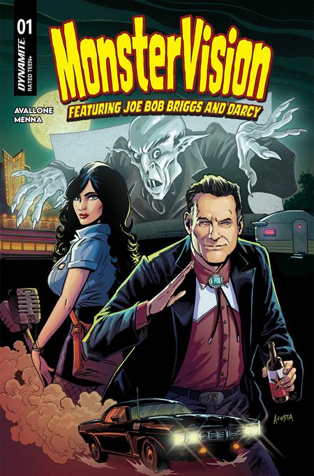 MONSTERVISION FEATURING JOE BOB BRIGGS AND DARCY #1 CVR A DAVE ACOSTA