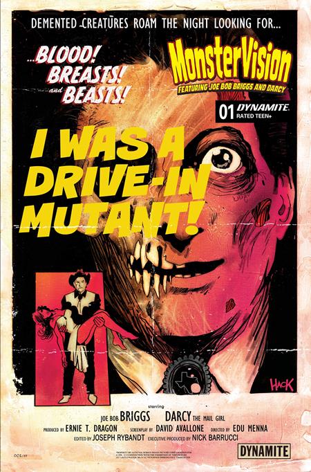MONSTERVISION FEATURING JOE BOB BRIGGS AND DARCY #1 CVR B ROBERT HACK VAR