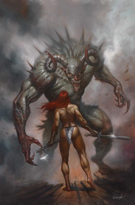 RED SONJA SHE DEVIL WITH A SWORD #8 CVR F LUCIO PARRILLO METAL PREMIUM VAR