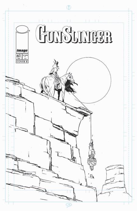 GUNSLINGER SPAWN #61 CVR B CARLO BARBERI B&W VAR