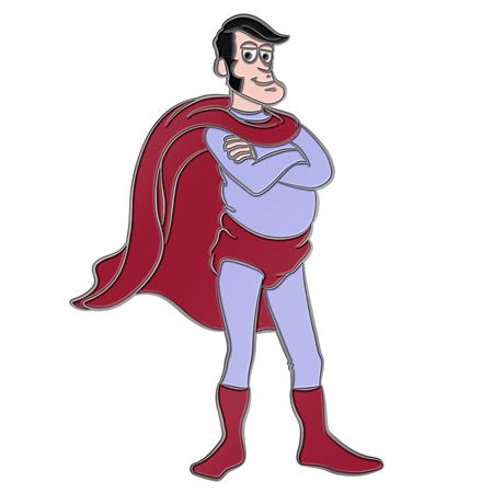 AARDMAN 50 AARDMAN AARD MAN SUPERHERO ENAMEL PIN BADGE