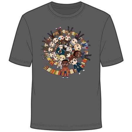 DOCTOR WHO KAWAII TITANS DOCTORS SCARF VORTEX BY KELLY YATES T-SHIRT XXL