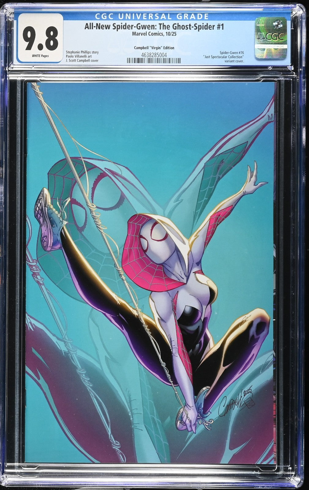 All-New Spider-Gwen The Ghost-Spider #1 CGC 9.8 1:100 Campbell VIRGIN
