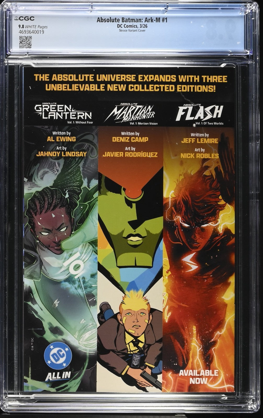 Absolute Batman Ark-M Special #1 CGC 9.8 Cover D Steve Skroce Variant DC Comics