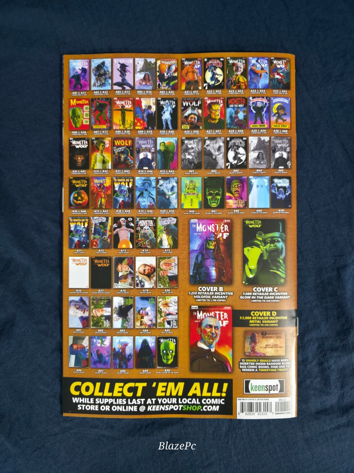 Mark Spears Monsters The Monster & The Wolf #1 A16 Pumpkin Jack o Lantern NM