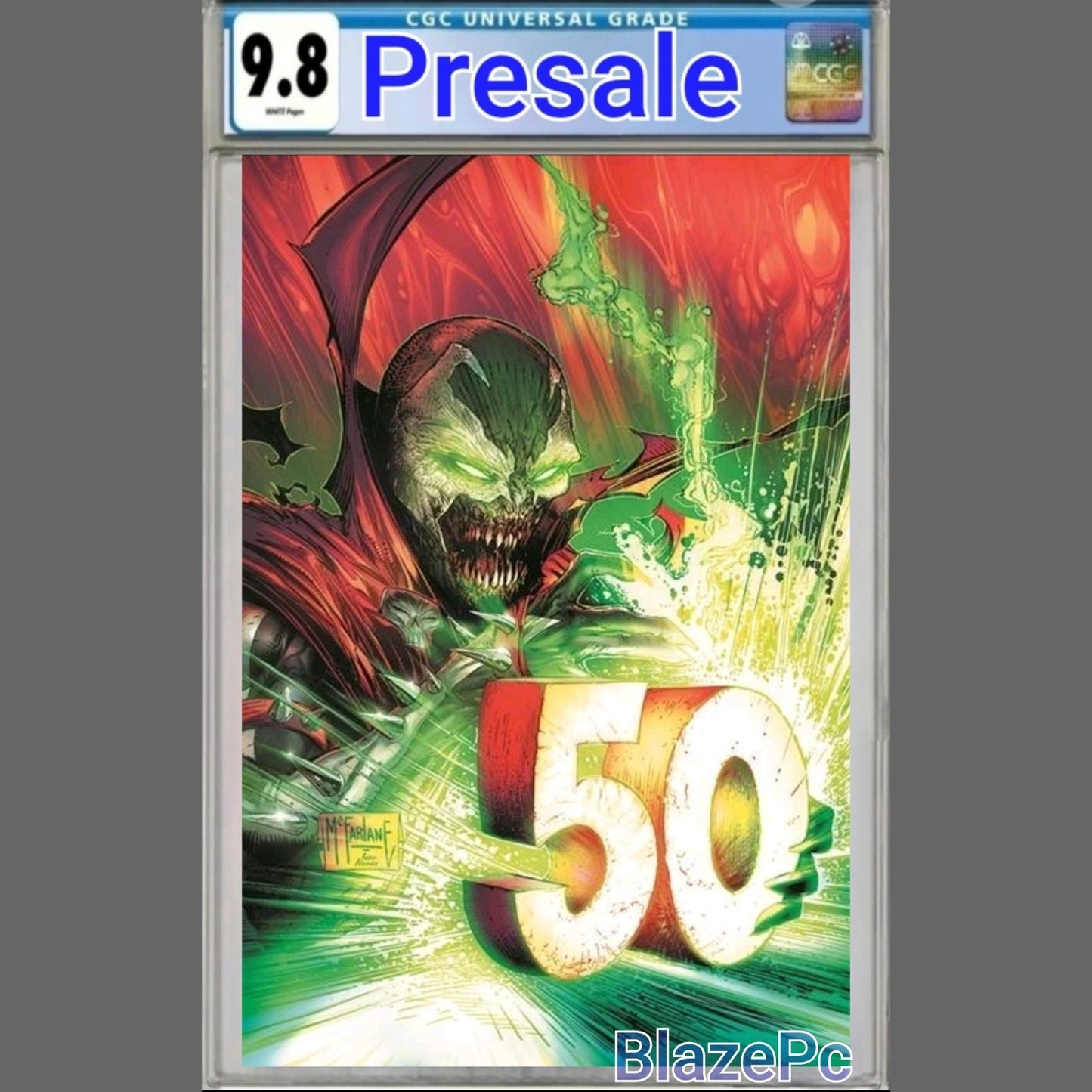 King Spawn #50 CGC 9.8 1:100 Todd McFarlane Virgin Cover F Variant 2025 PRESALE