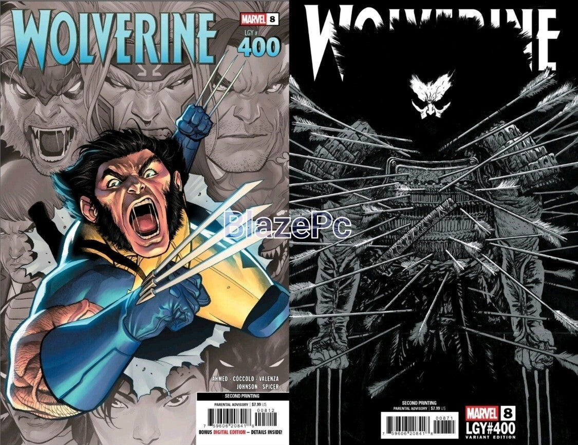 Wolverine #8 2nd Print Cover A B Variant Set Options Johnson 2025 NM