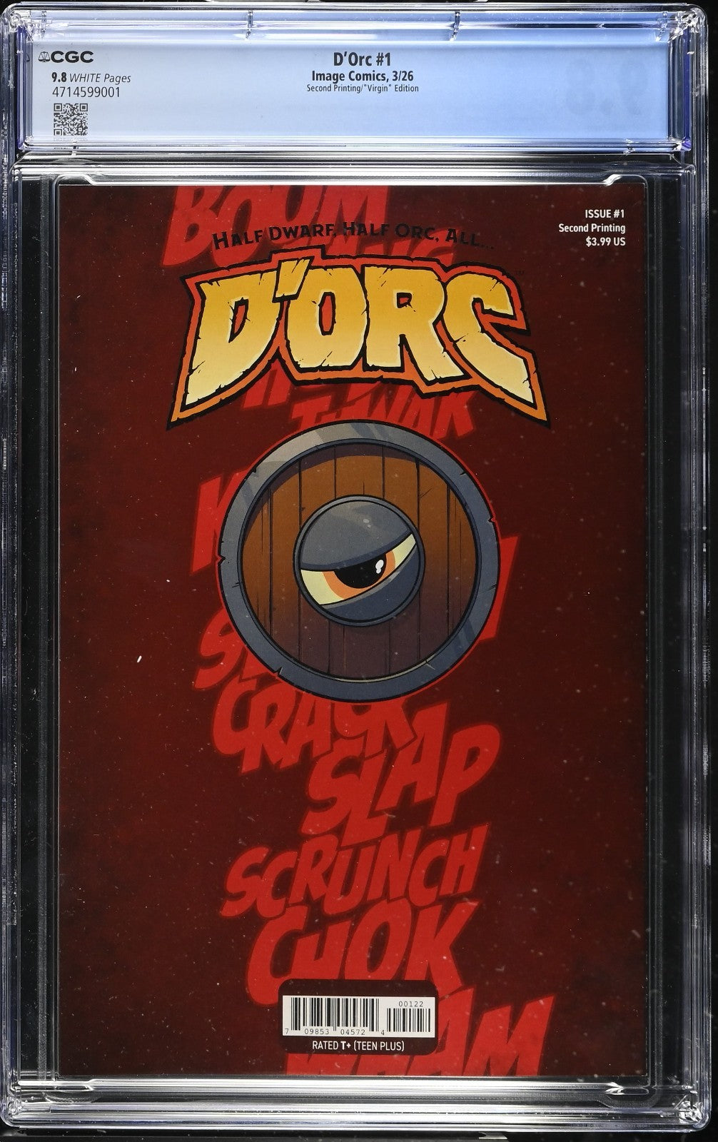 Dorc #1 CGC 9.8 2nd Print Brett Bean One Per Store VIRGIN Variant Image Presale