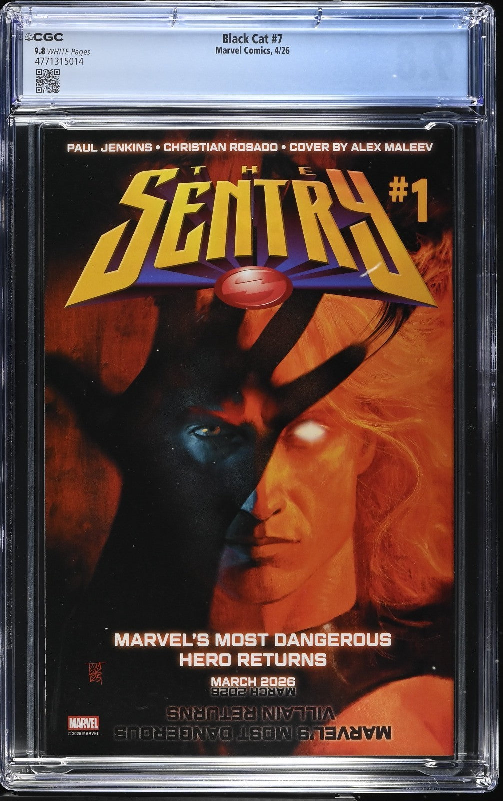 Black Cat #7 CGC 9.8 Cover A Adam Hughes 1st Print Marvel Comics 2026