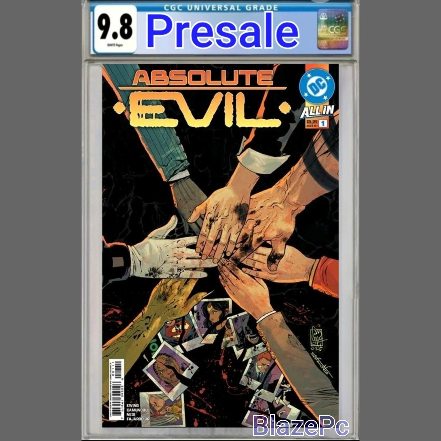 Absolute Evil #1 CGC 9.8 Cover A Camuncoli Ewing 1st Print DC 2025 PRESALE
