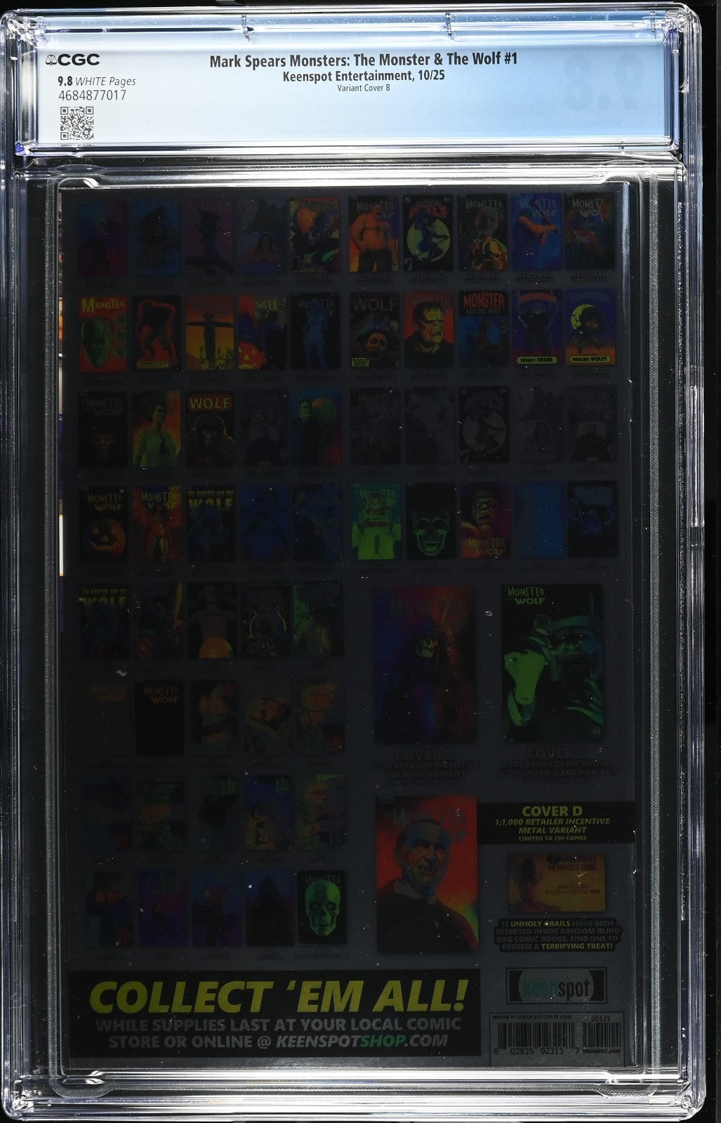 Mark Spears The Monster & The Wolf #1 CGC 9.8 1:250 Holofoil Blind Bag Variant