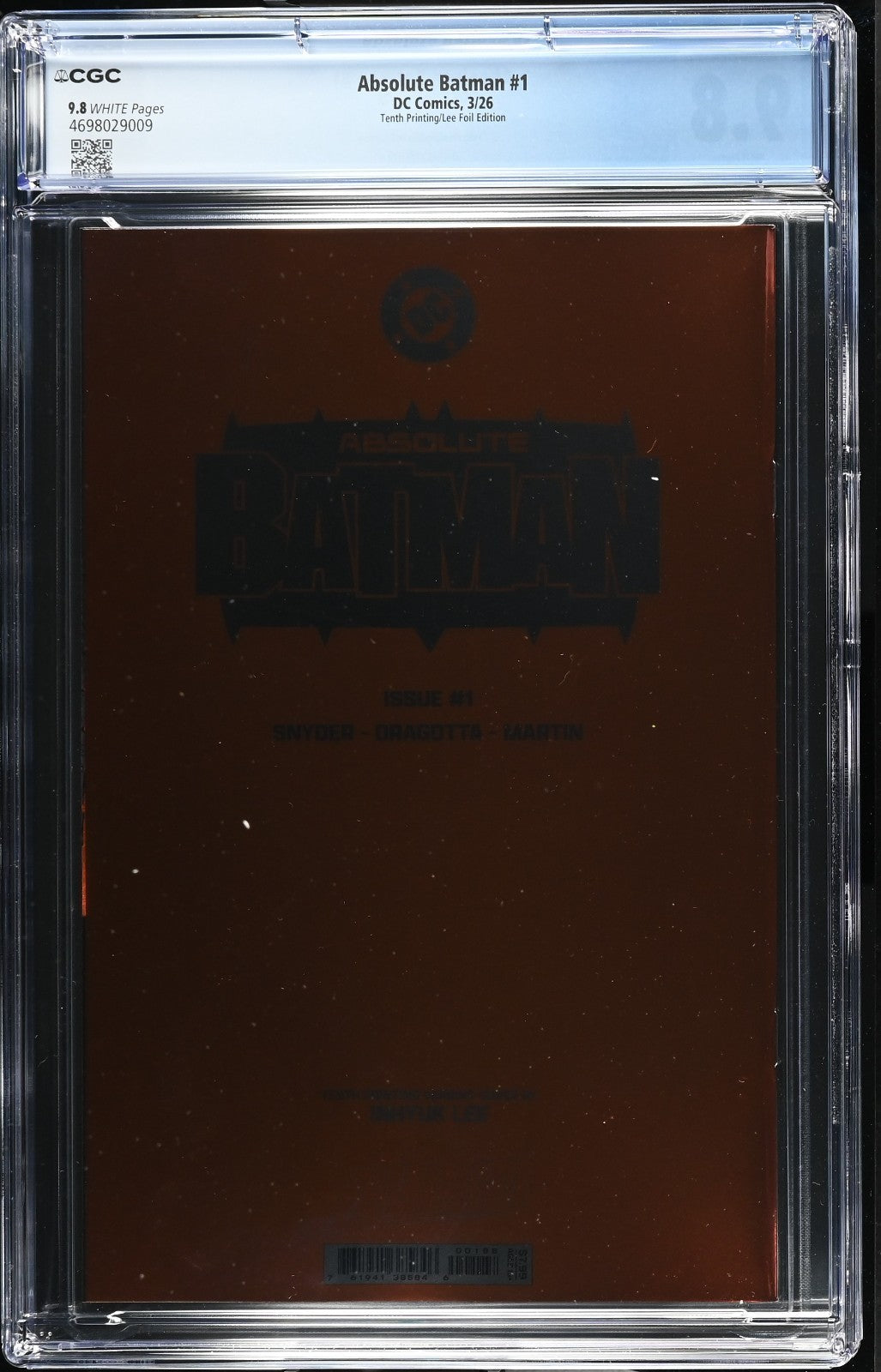 Absolute Batman #1 CGC 9.8 10th Print Cover C Inhyuk Lee FOIL Variant DC 2026
