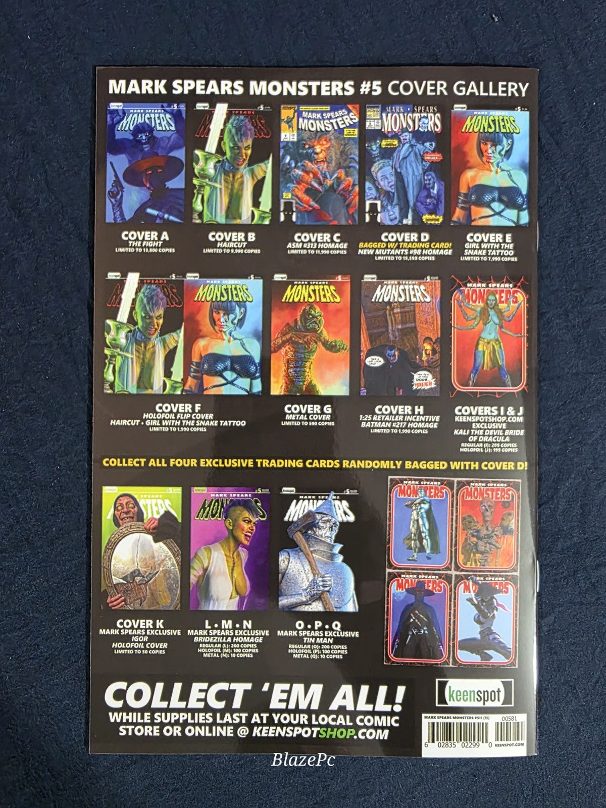 Mark Spears Monsters #5 1:25 Batman Homage Variant Keenspot Lots of Pics NM