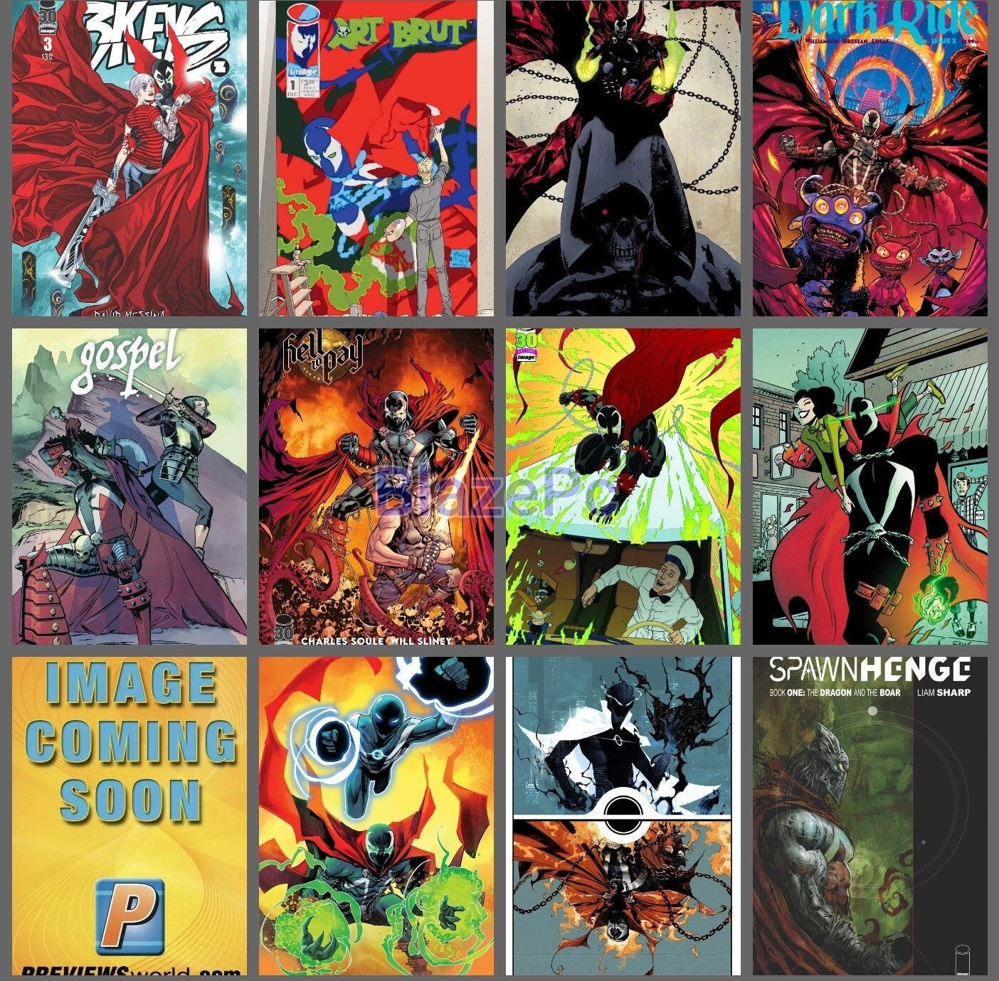 Image Spawn 2022 12 Book Variant Set Options Brut Ride Club NM