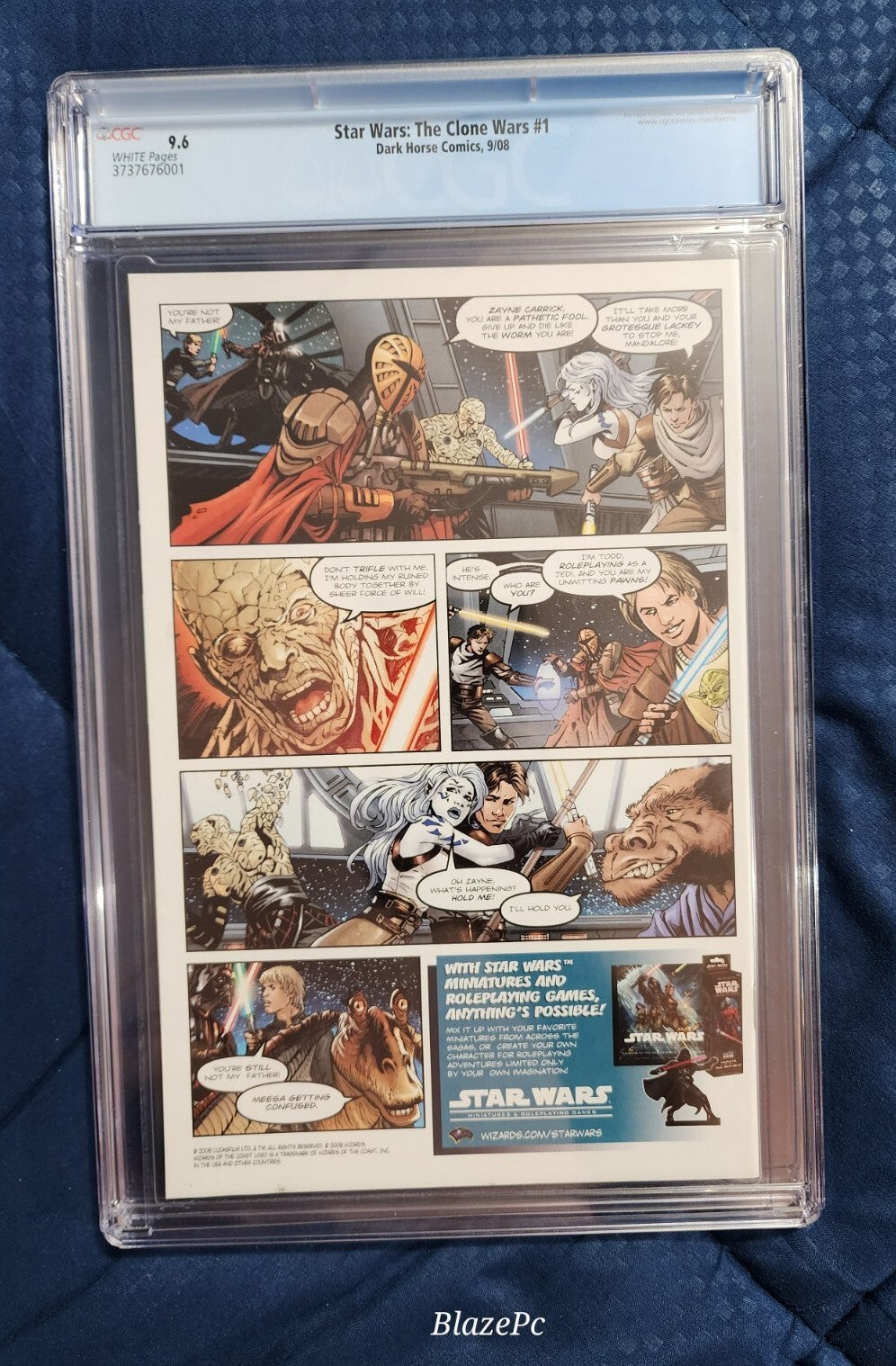Star Wars: The Clone Wars #1 CGC 9.6 1st Appearance of Ahsoka Tano Captain Rex