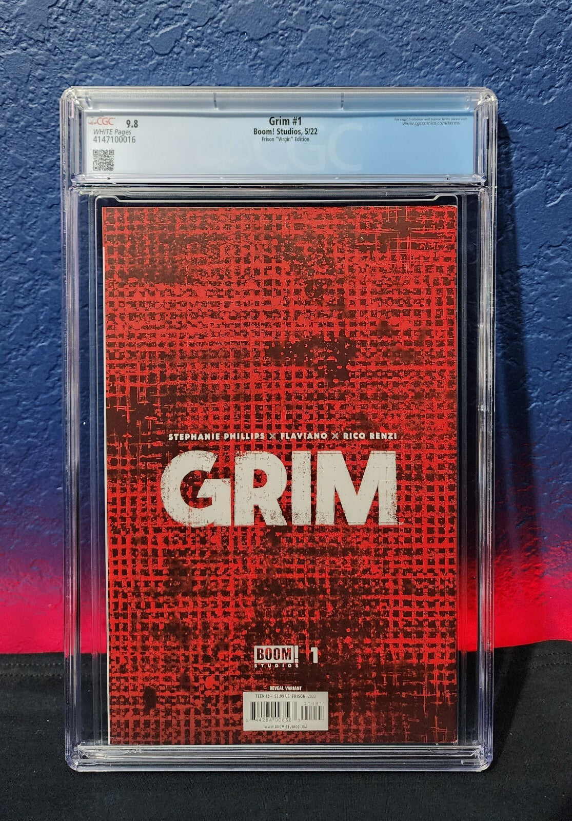 Grim #1 CGC 9.8 1:100 Jenny Frison Virgin Variant Phillips Boom! Studios 2022