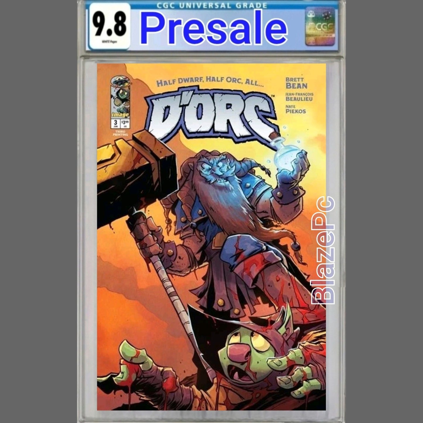 Dorc #3 CGC 9.8 3rd Print Brett Bean Cover A Variant Image Comics 2026 Presale