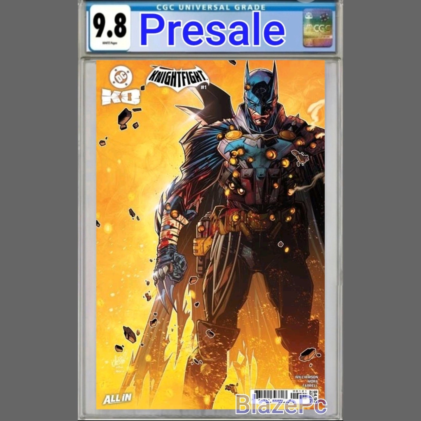 DC K.O. Knightfight #1 CGC 9.8 Jonboy Meyers Cover B Variant DC 2025 PRESALE