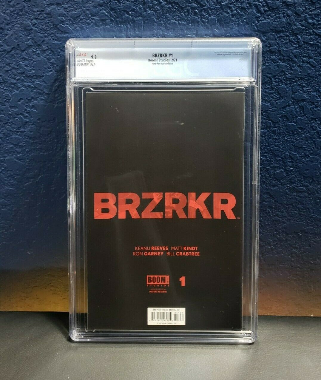 BRZRKR #1 CGC 9.8 One Per Store Virgin Brooks Variant Reeves Boom! Studios
