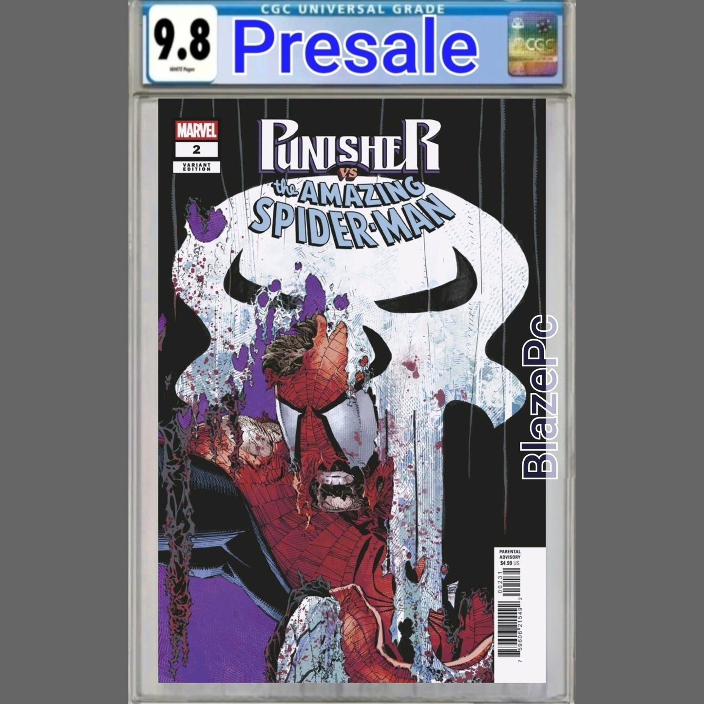 Punisher Vs Spider-Man #2 CGC 9.8 Philip Tan Variant Marvel 2026 PRESALE