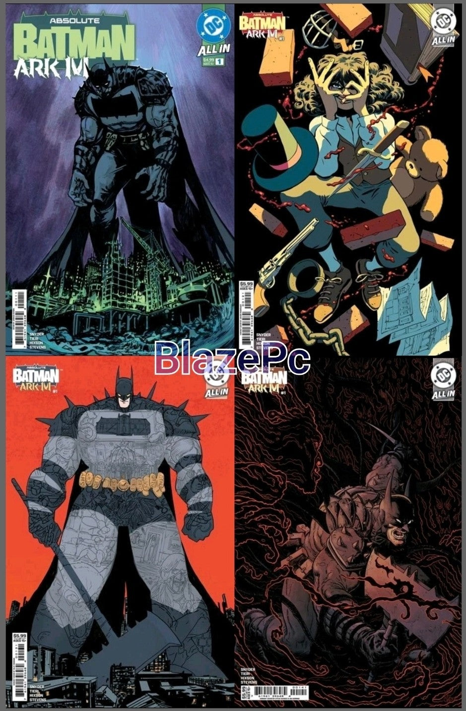 Absolute Batman Ark-M Special #1 Cover A B C D Variant Set Options Presale 1/7