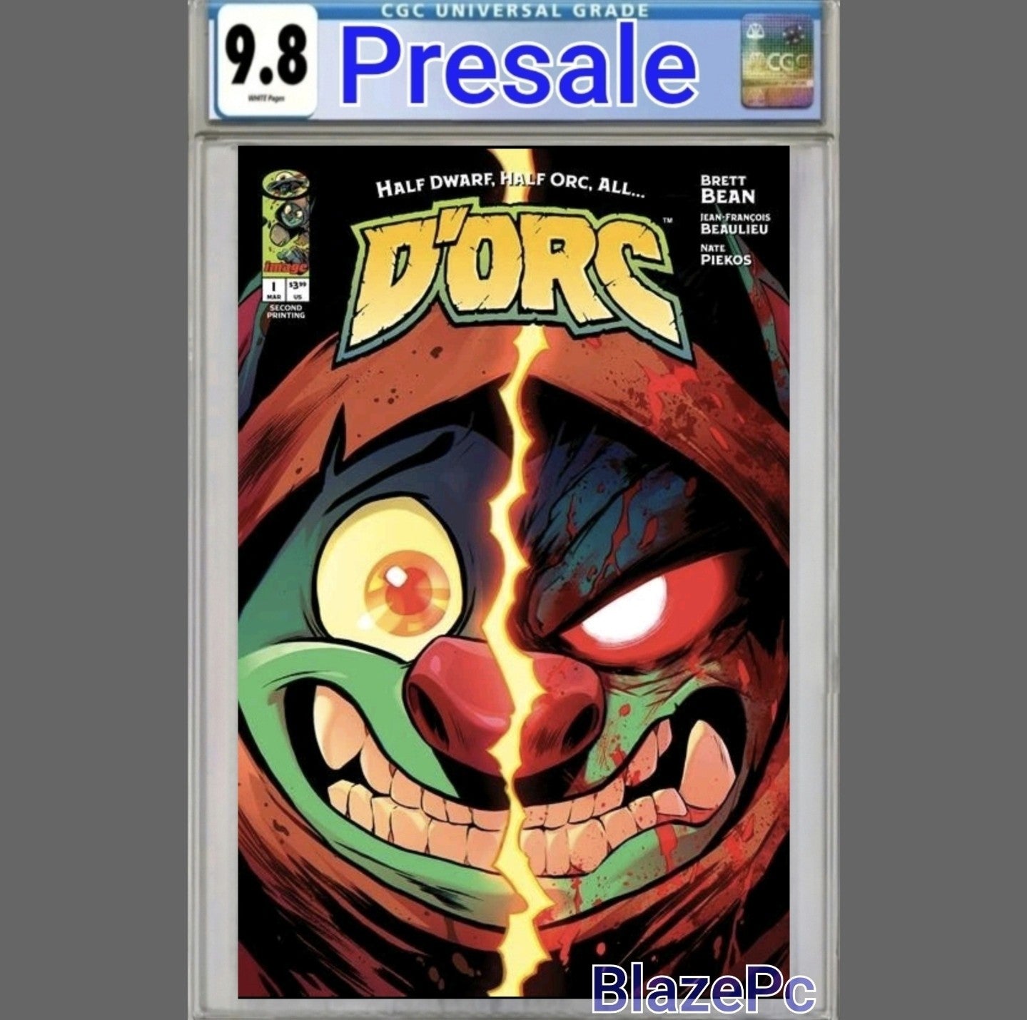 Dorc #1 CGC 9.8 2nd Print Brett Bean Cover A Variant Image Comics 2026 Presale