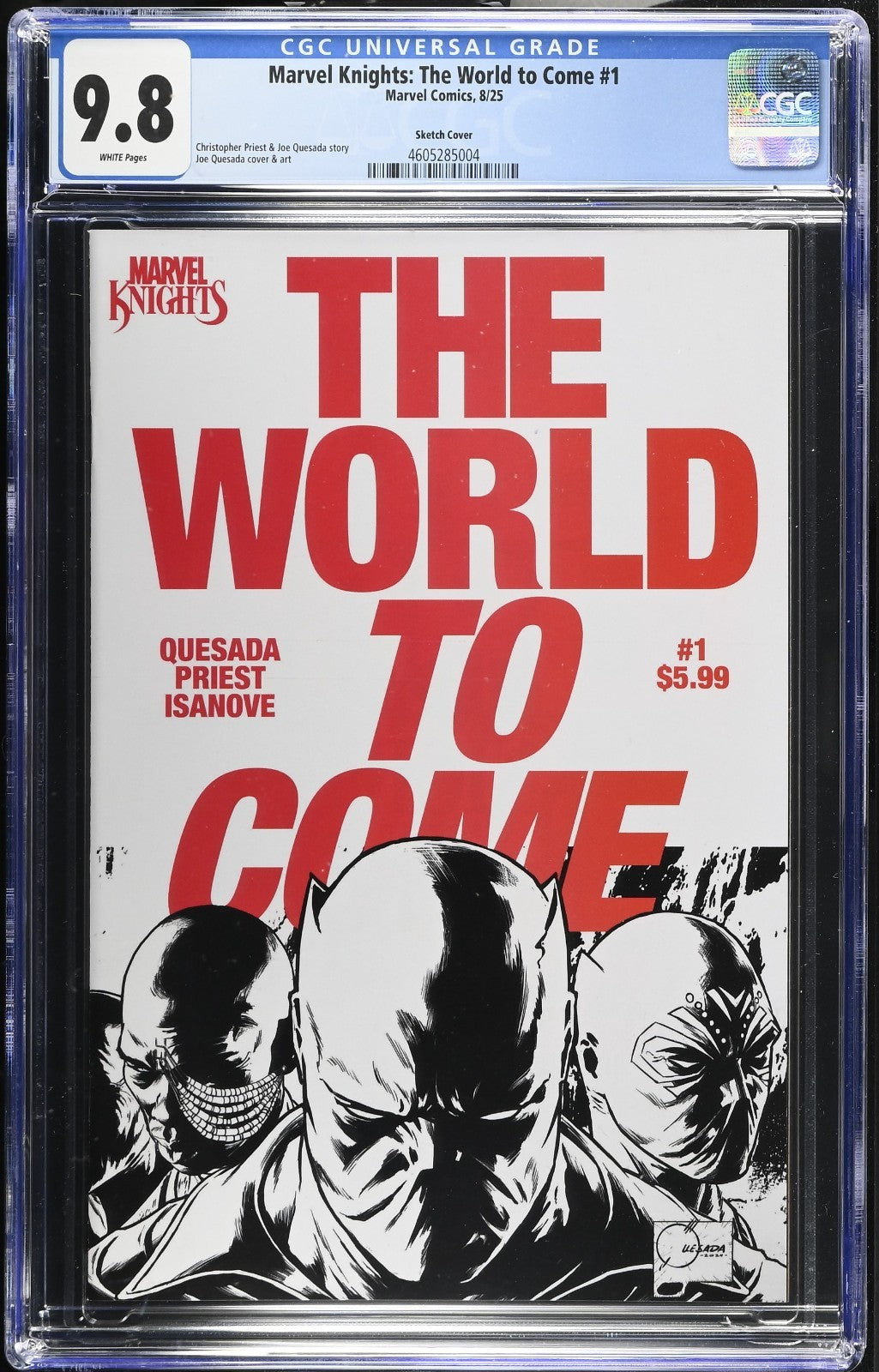 Marvel Knights The World To Come #1 CGC 9.8 One Per Store Surprise Variant 2025