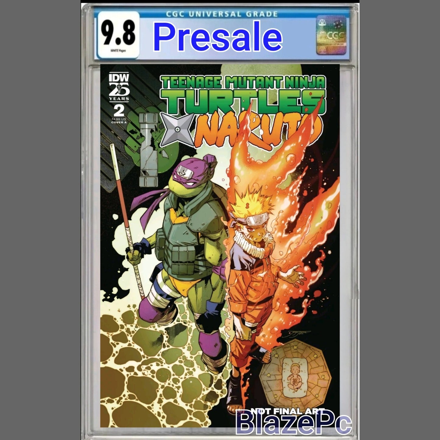 Teenage Mutant Ninja Turtles X Naruto #2 CGC 9.8 Jimenez Cover A 2025 PRESALE