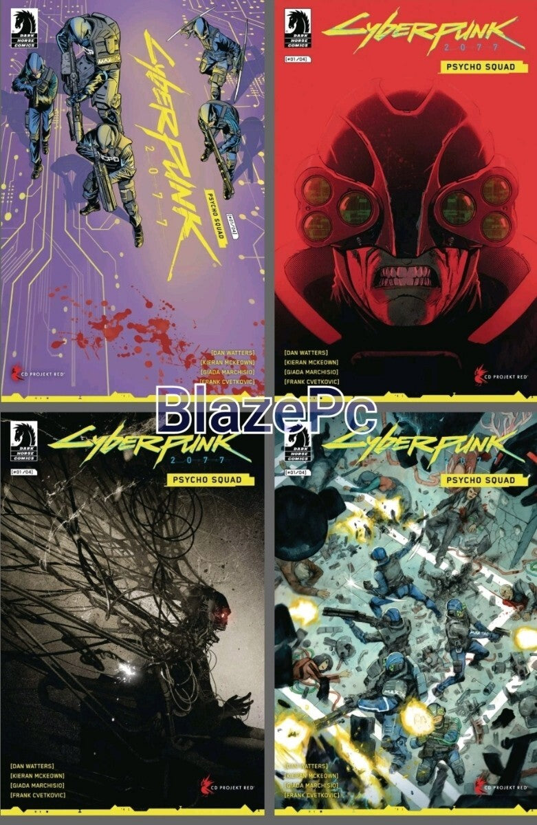 Cyberpunk 2077 Psycho Squad #1 Cover A B C D Variant Set Options 2025 NM
