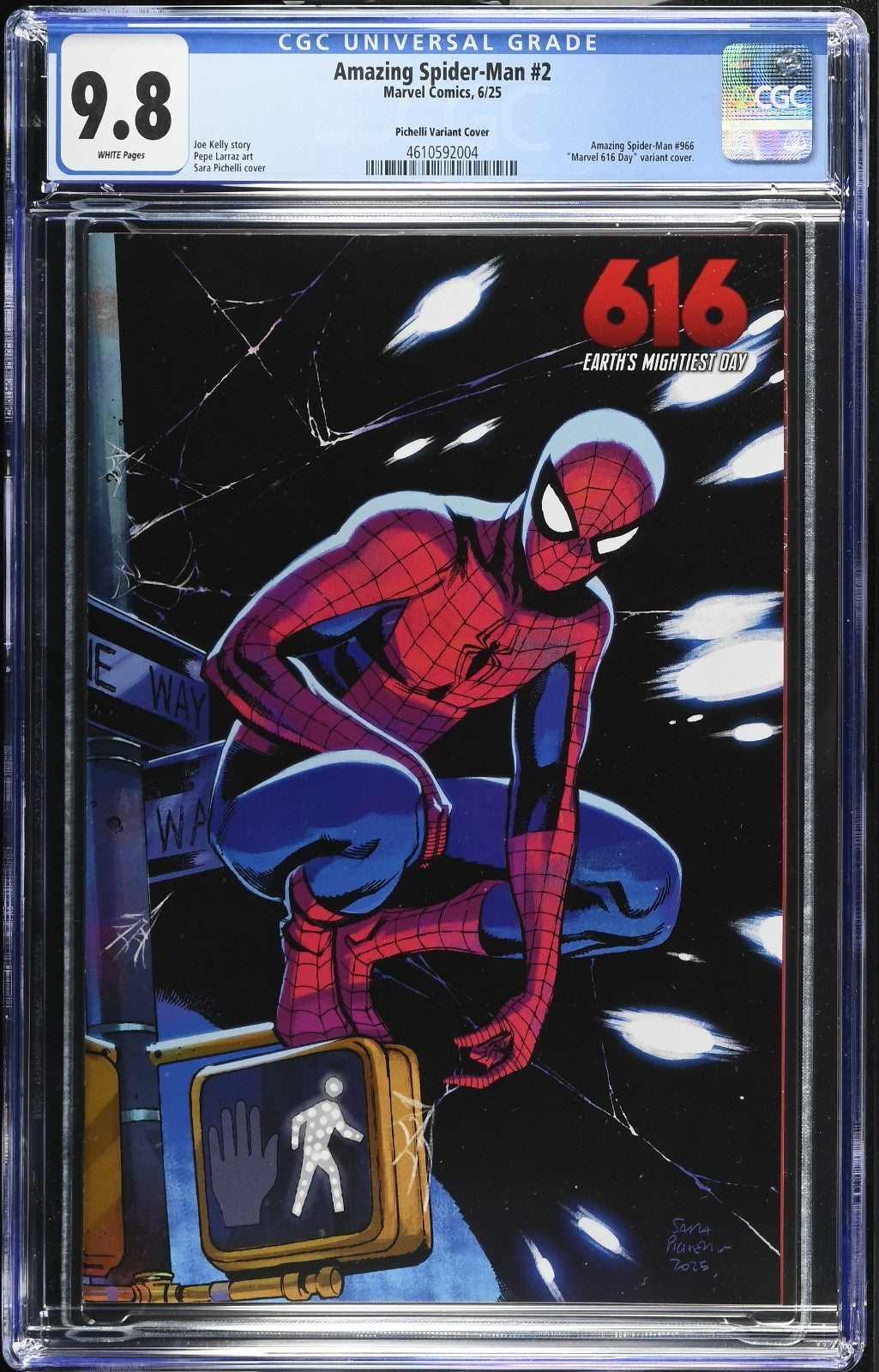 Amazing Spider-Man #2 CGC 9.8 Sara Pichelli 616 Day Variant Marvel 2025