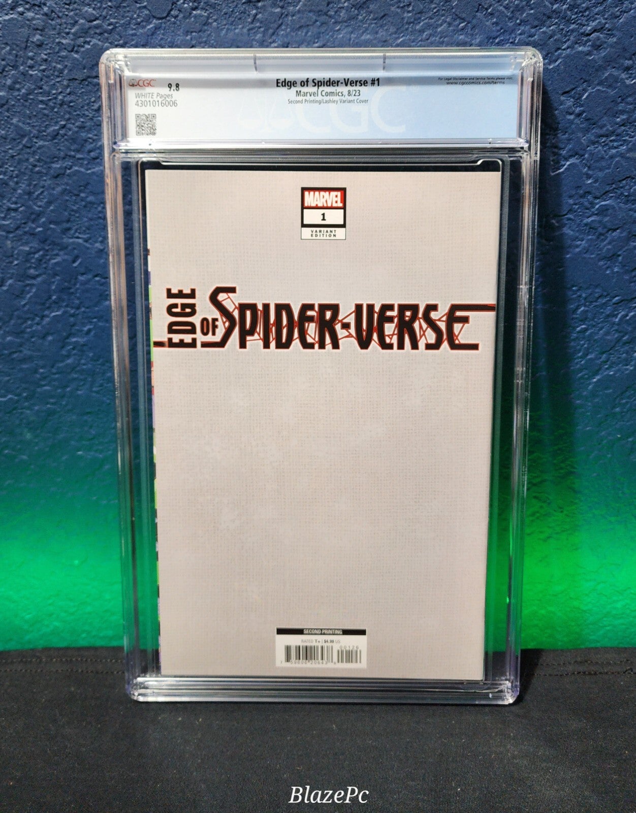 Edge of Spider-Verse #1 CGC 9.8 1:25 2nd Print Lashley Virgin Variant 2023