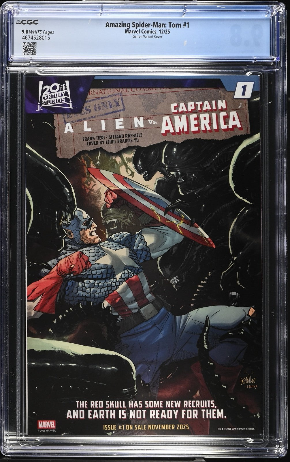 Amazing Spider-Man Torn #1 CGC 9.8 Javier Garron Muppets Variant 2025