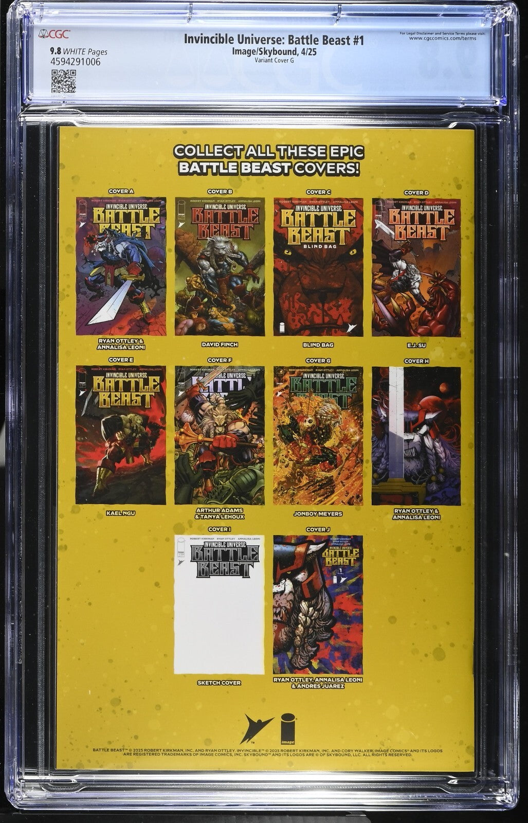 Invincible Universe Battle Beast #1 CGC 9.8 1:100 Meyers FOIL Variant Image 2025