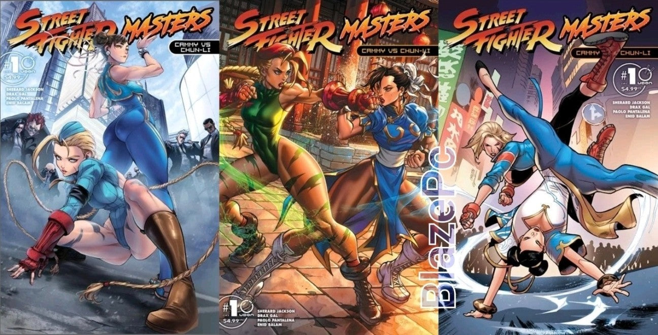Street Fighter Masters Cammy Vs Chun Li #1 A B C Variant Set Option Presale 10/7
