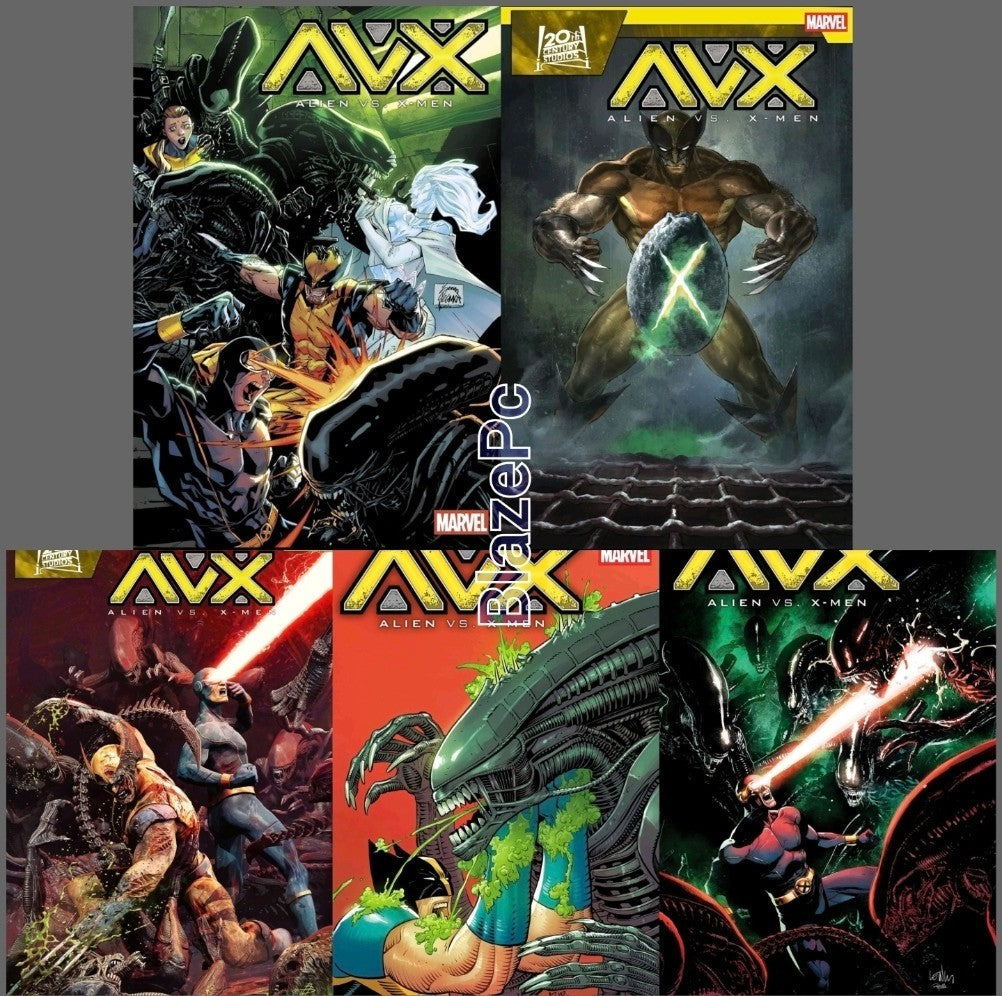 Alien Vs X-Men #1 Cover A B C D E Variant Set Options Marvel 2026 Presale 9/30