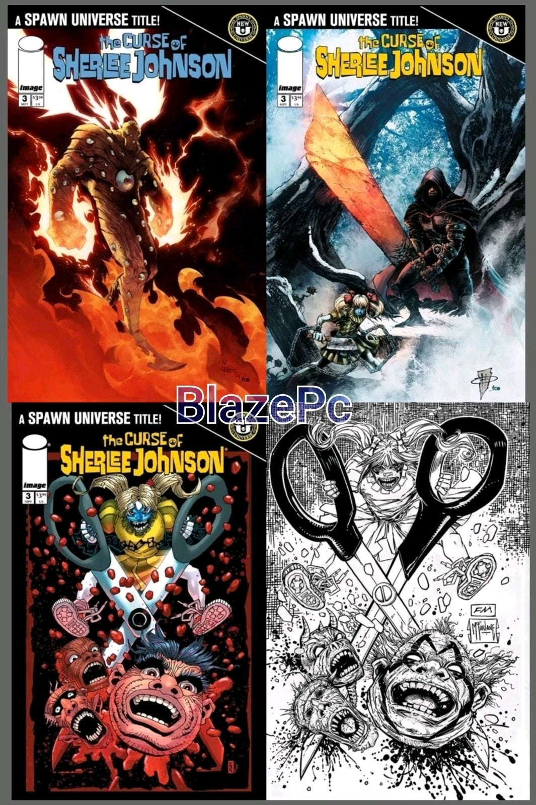 Spawn The Curse Sherlee Johnson #3 A B C Variant Set or 1:25 Option Presale 9/17