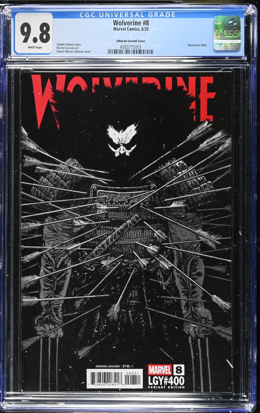 Wolverine #8 CGC 9.8 Daniel Warren Johnson Variant 1st Print Marvel 2025