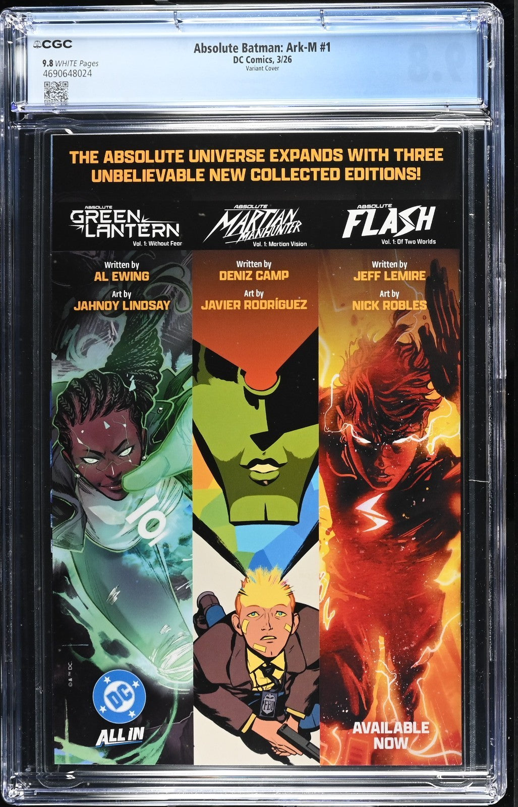 Absolute Batman Ark-M Special #1 CGC 9.8 Cover B Rodriguez 1st Print DC Comics