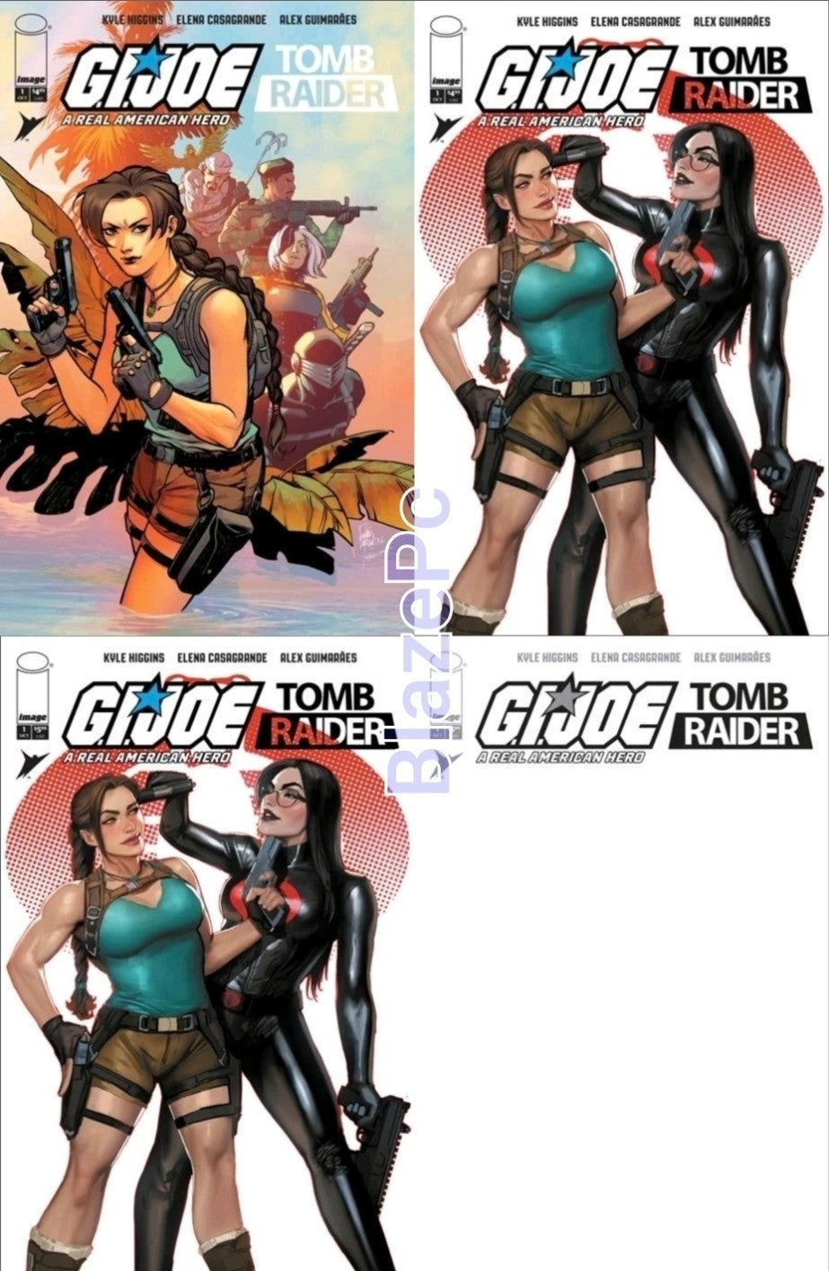 GI Joe Real American Hero Tomb Raider #1 A B C G Variant Set Option Presale 10/7