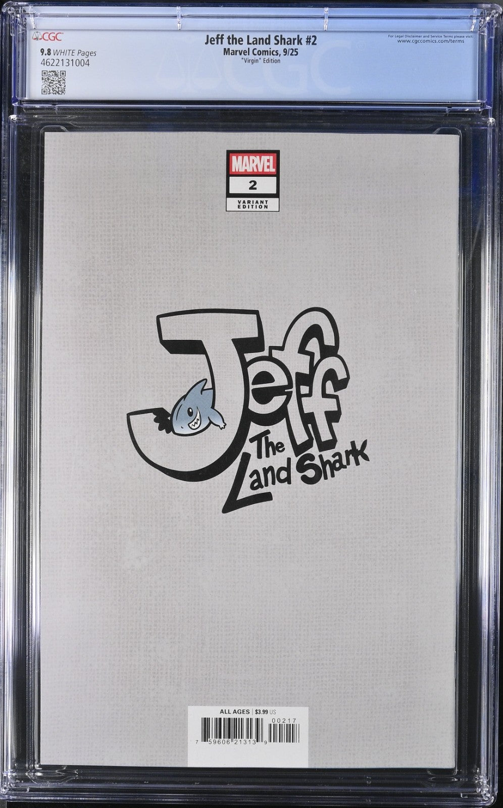 Jeff The Landshark #2 CGC 9.8 1:50 Gurihiru VIRGIN Variant 2025