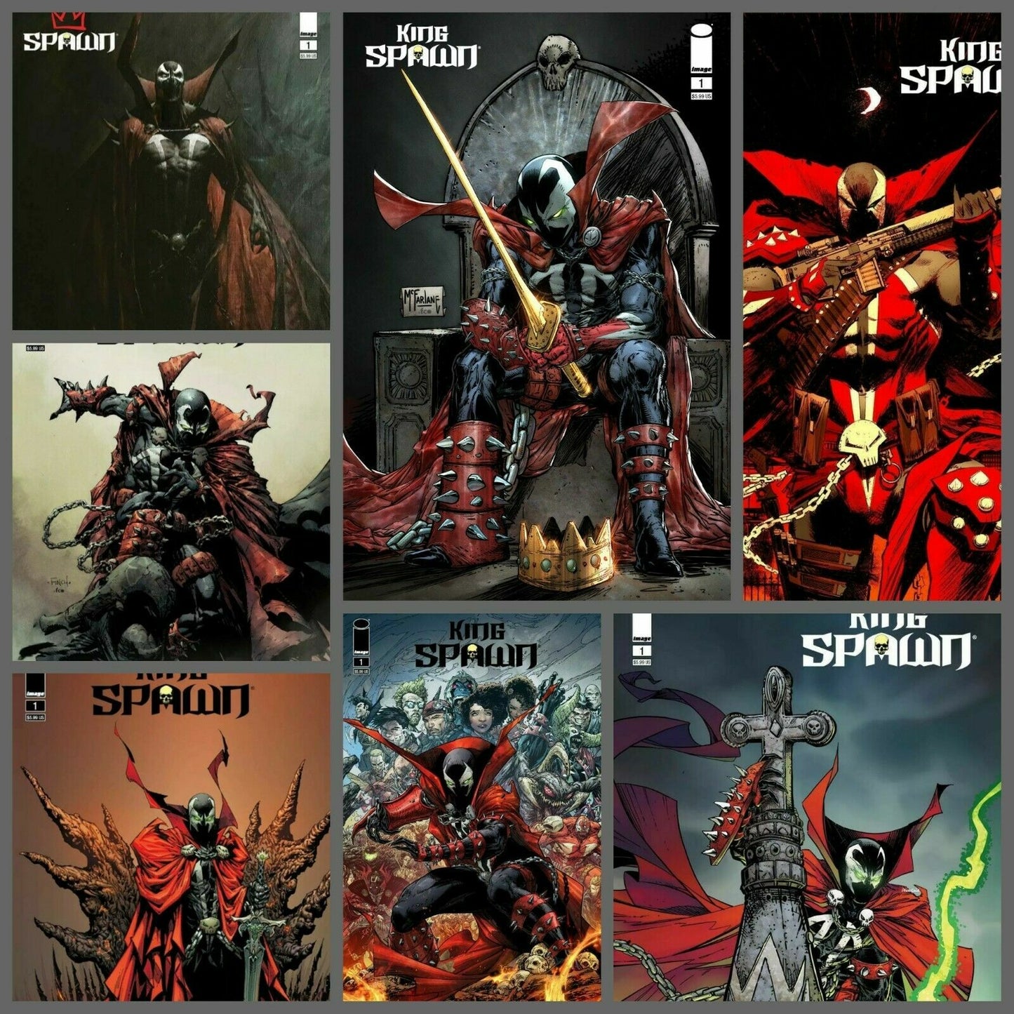 King Spawn #1 Cover A B C D E F G Variant Set or 1:50 Options Image 2021 NM