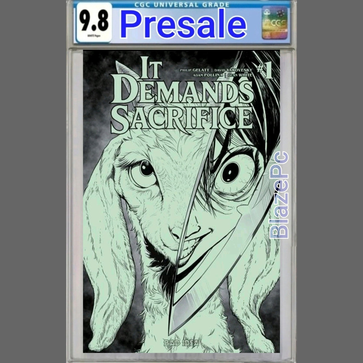 It Demands Sacrifice #1 CGC 9.8 Cover J Adam Pollina Glow In The Dark PRESALE