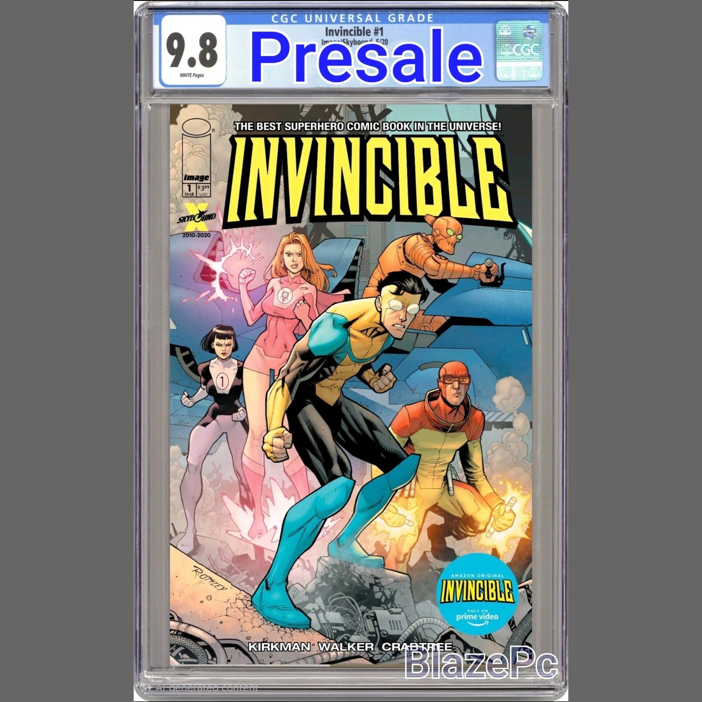 Invincible #1 CGC 9.8 Amazon Prime Video Variant Image Comics 2021 PRESALE