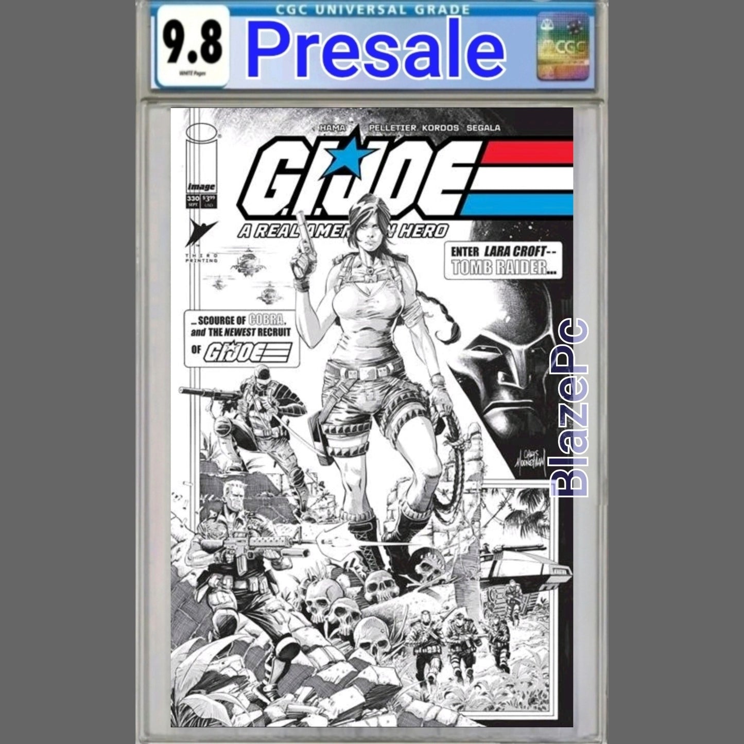 GI Joe A Real American Hero #330 CGC 9.8 3rd Print Cover B B&W Variant PRESALE